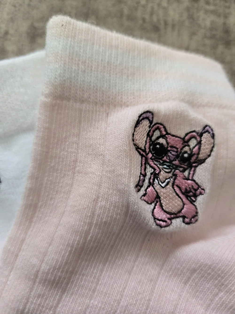 School Stitch Kids Women  Pink and Blue Character Crew Socks - 3 Pack Nwt